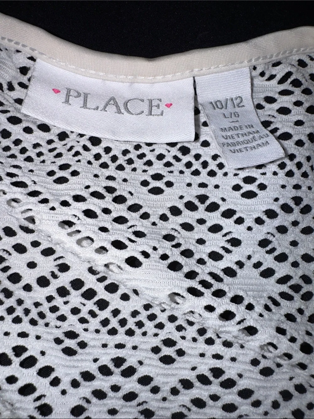 The Children's Place White Crochet V-Neck Swim Coverup